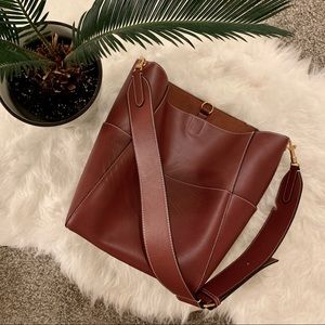 Smooth Leather Bucket Bag